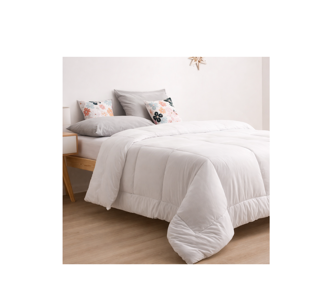 ACOLCHADO ORO LISO TWIN BLANCO CASABLANCA