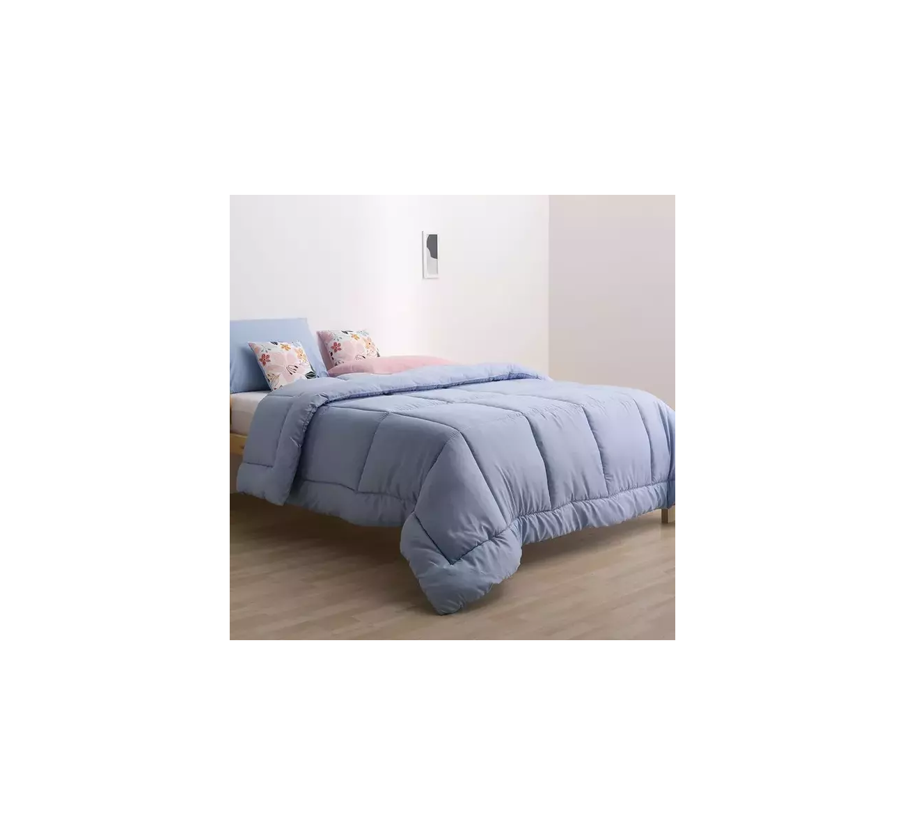 ACOLCHADO ORO LISO FULL CELESTE CASABLANCA