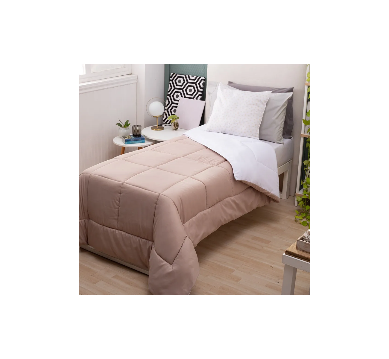 ACOLCHADO BITONO TWIN LINO CLARO CASABLANCA
