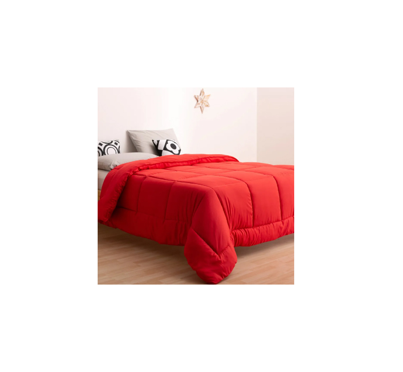 ACOLCHADO ORO LISO FULL ROJO CASABLANCA