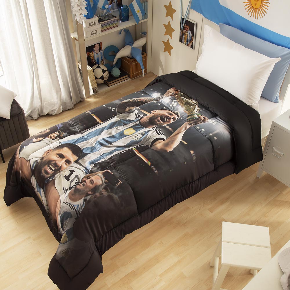 ACOLCHADO AFA TWIN TROFEO MESSI AGUERO CASABLANCA