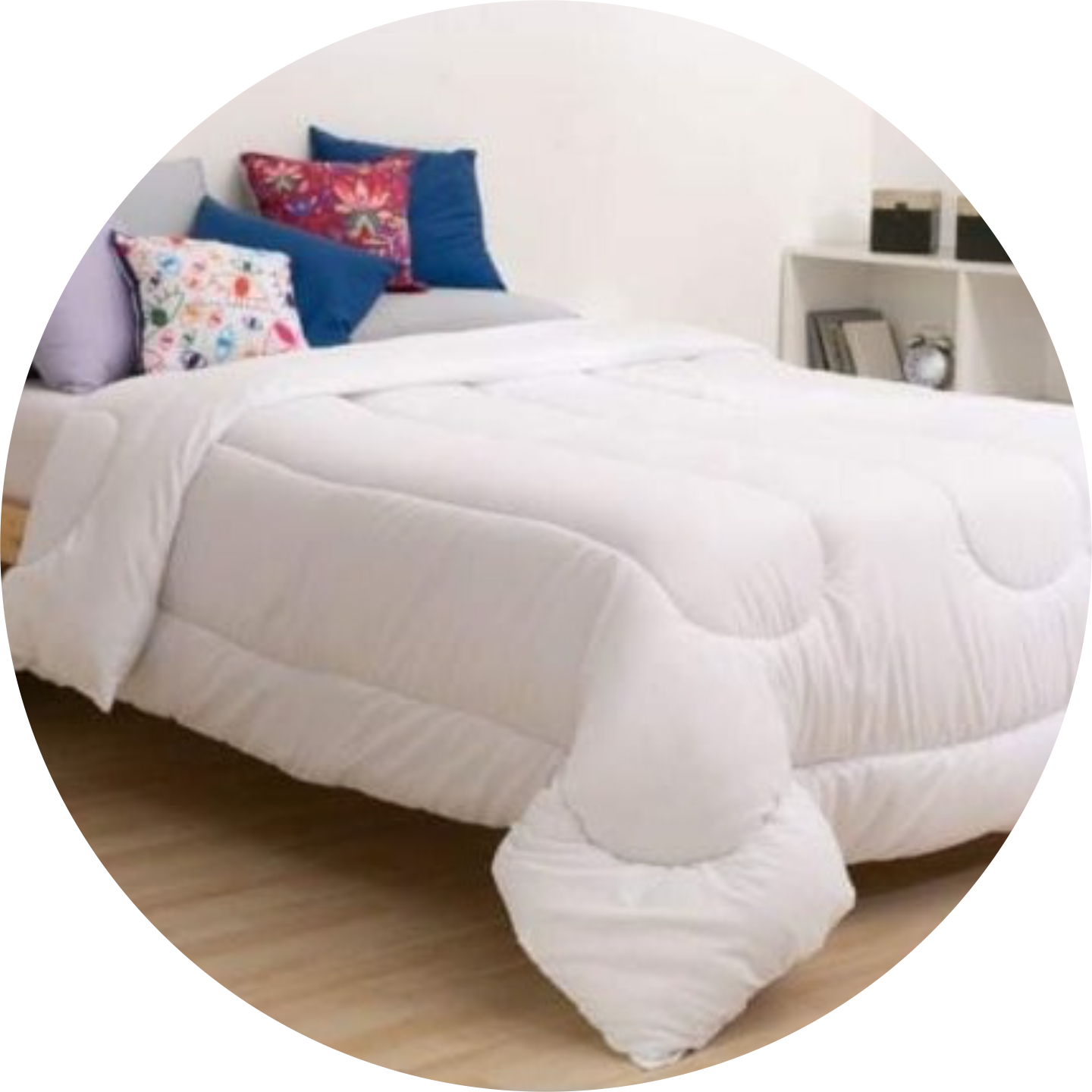 ACOLCHADO ORO LISO FULL BLANCO CASABLANCA