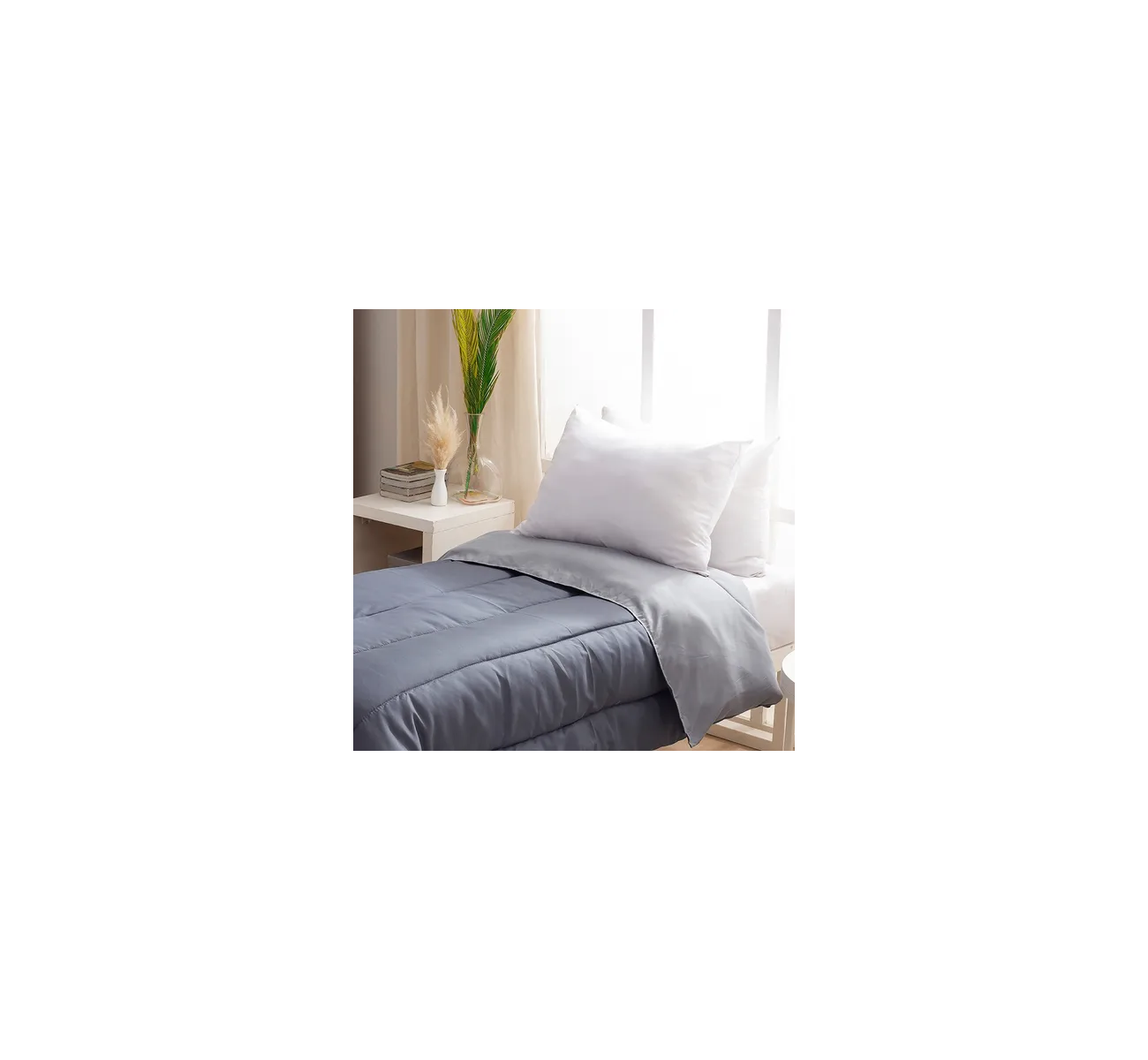 ACOLCHADO BITONO QUEEN GRIS PERLA CASABLANCA