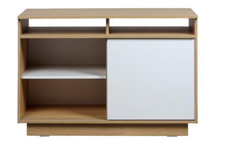 MESA TV 1.00 MESINA ROBLE NATURAL BLANCO RICCHEZZE