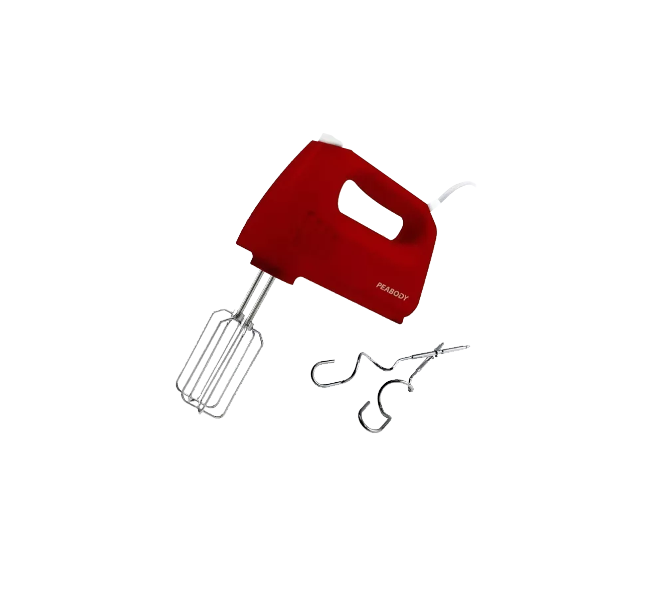 BATIDORA DE MANO 300W ROJA CON BASE PE-HMA550R PEABODY