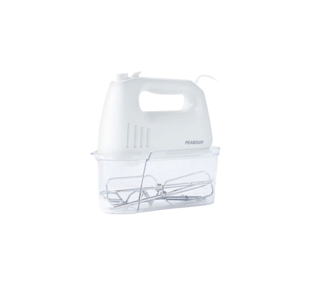 BATIDORA DE MANO 300W BLANCA CON BASE PE-HMA550 PEABODY