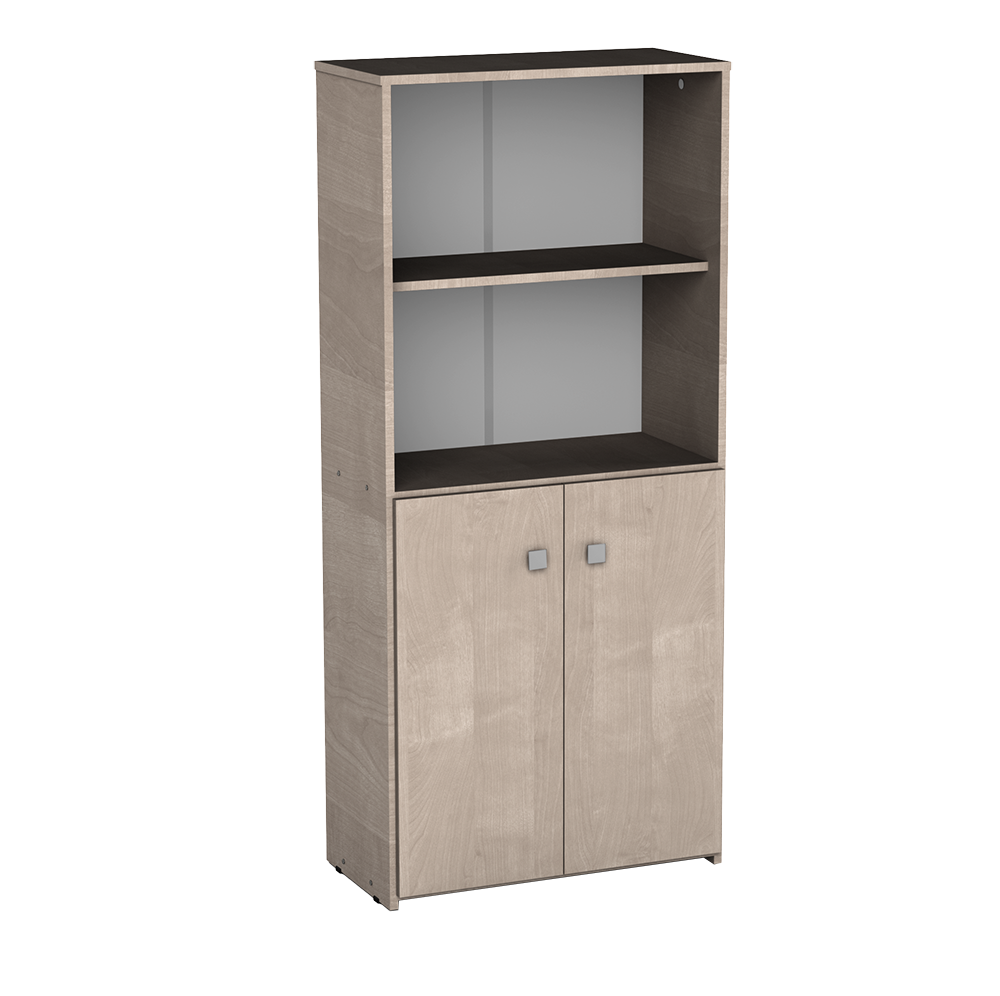 BIBLIOTECA CON PUERTAS BAJAS 1,35 M ABEDUL 1452 ORLANDI