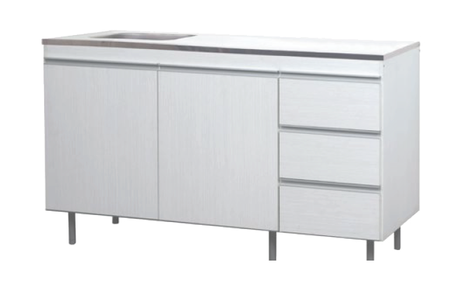 BAJOMESADA 1.40 LINEA ARCO ROBLE BLANCO C/ MESADA ACERO REVERSIBLE 31604772 RICCHEZZE