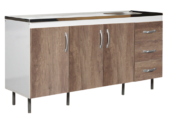 BAJOMESADA 1.60 LINEA ARCO NEBRASCA CON BACHA