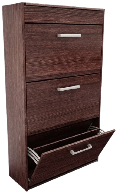 BOTINERO 3 PUERTAS 1 CAJON COLOR WENGUE 239 ORLANDI