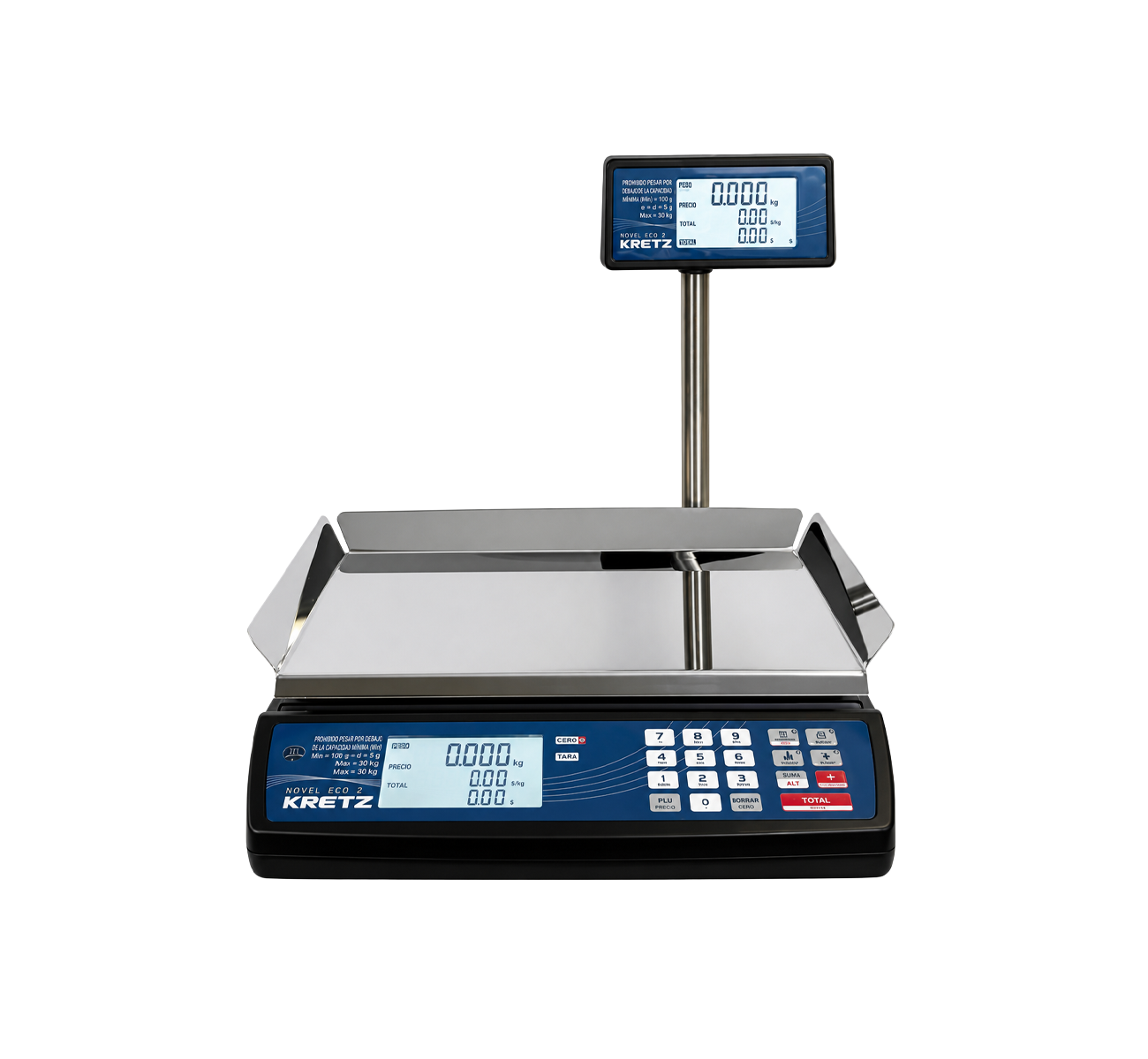 BALANZA DIGITAL 30KG BLUETOOTH NEGRA NOVEL ECO 2 KRETZ
