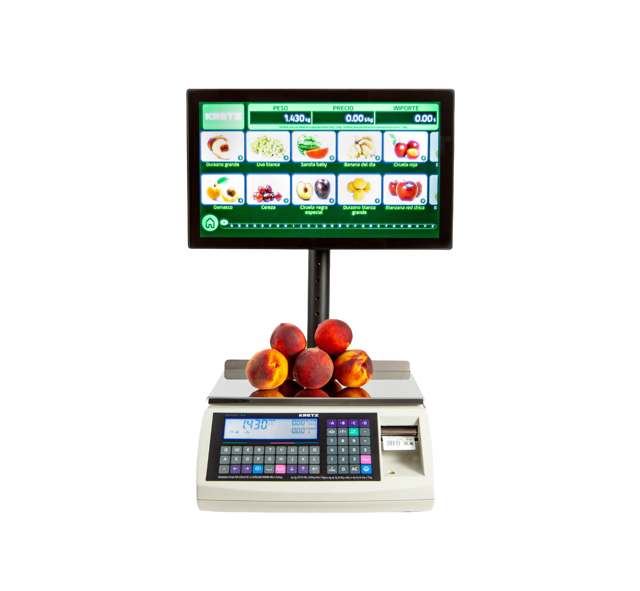 BALANZA DIGITAL 15 KG PANTALLA TACTIL AUTOREPORT NX 2 KRETZ