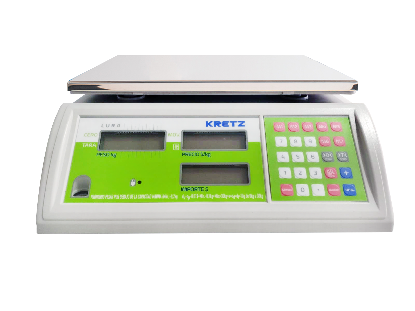 BALANZA DIGITAL 30KG LURA KRETZ