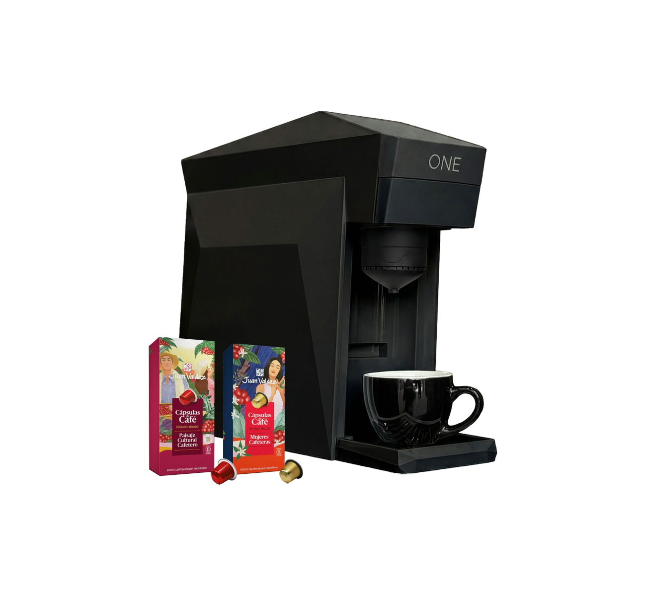 CAFETERA MULTI CAPSULA 4 EN 1 NEGRA ONE COFFEE CELL ONE