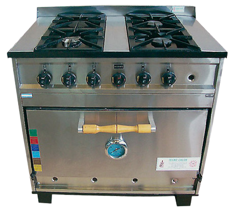 COCINA 4 HORNALLAS ACERO 430 AI-14E/CV AB/4S TECNOCALOR