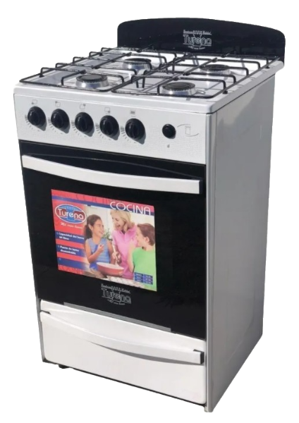COCINA 4 HORNALLAS BLANCA 483V/HN TURENA