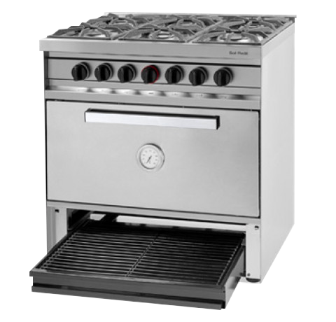 COCINA 6 HORNALLAS PUERTA CIEGA CON PARRILLA 517VP SOL REAL