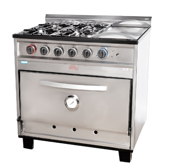 COCINA 4 HORNALLAS CON PLANCHA ESTANDARD AI-15E/CV AB/4