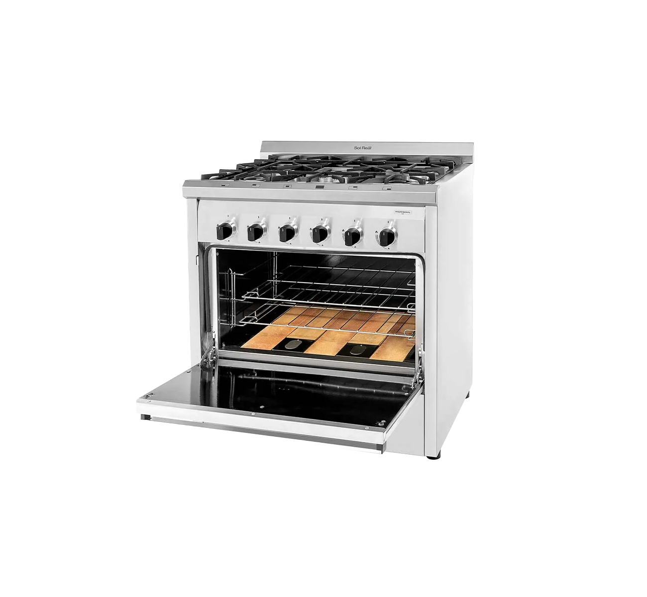 COCINA PROFESIONAL 5 HORNALLAS PUERTA CIEGA 537 MG SOL REAL