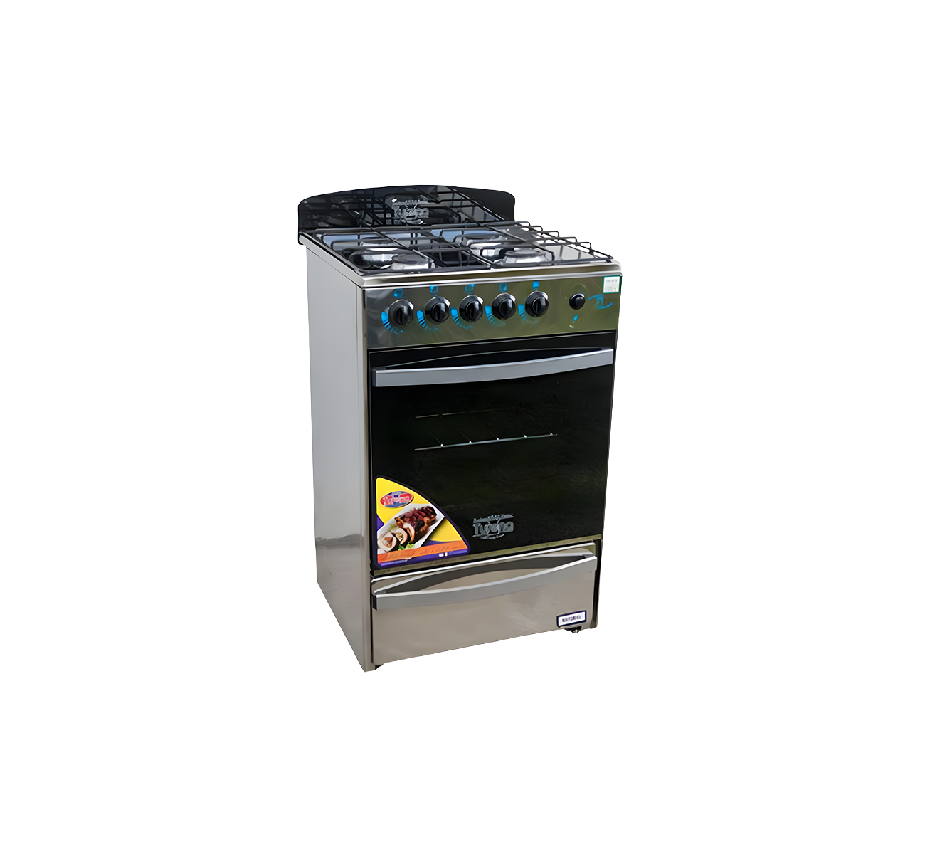 COCINA 4 HORNALLAS 55CM AC. INOX 483AV TURENA