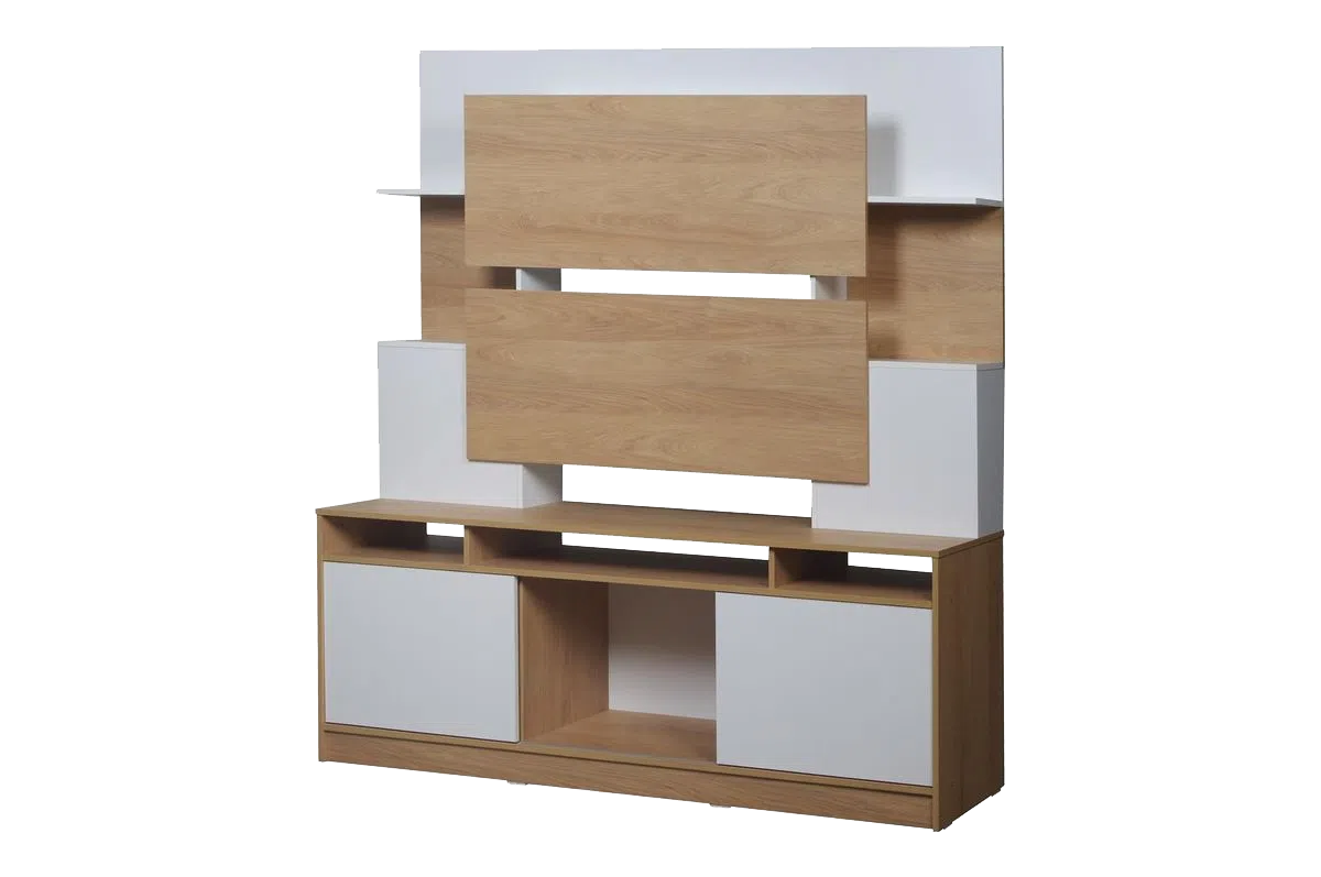 CENTRO DE ENTRETENIMIENTO MESINA 1.80 HICKORY/BLANCO 732556 RICCHEZZE