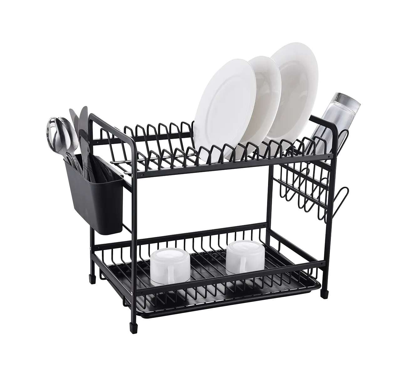 ESCURRIDOR DE PLATOS ALUMINIO NEGRO FAMILY UT-1004N UTILE