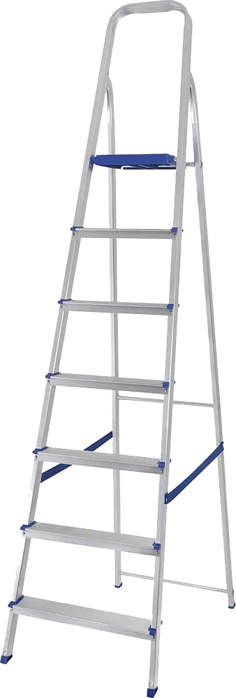 ESCALERA ALUMINIO 7 ESCALONES 2080320 DESCANSAR