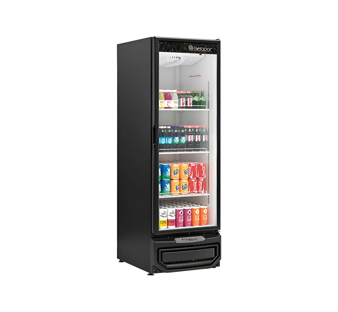 EXHIBIDORA VERTICAL 578LTS INVERTER BT NEGRA CLCGPF-57LPPR GELOPAR