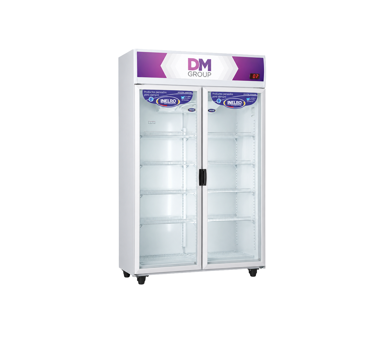 EXHIBIDORA VERTICAL 2 PUERTAS 980 LTS. INELRO Mod. MT-980