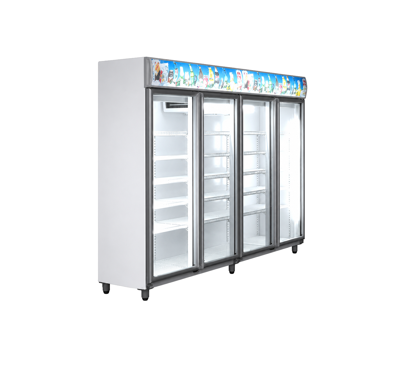 EXHIBIDORA VERTICAL 4 PUERTAS PREMIUM