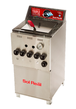 FREIDORA 18 LTS. ACERO INOXIDABLE TRIPLE INYECCION SOL REAL