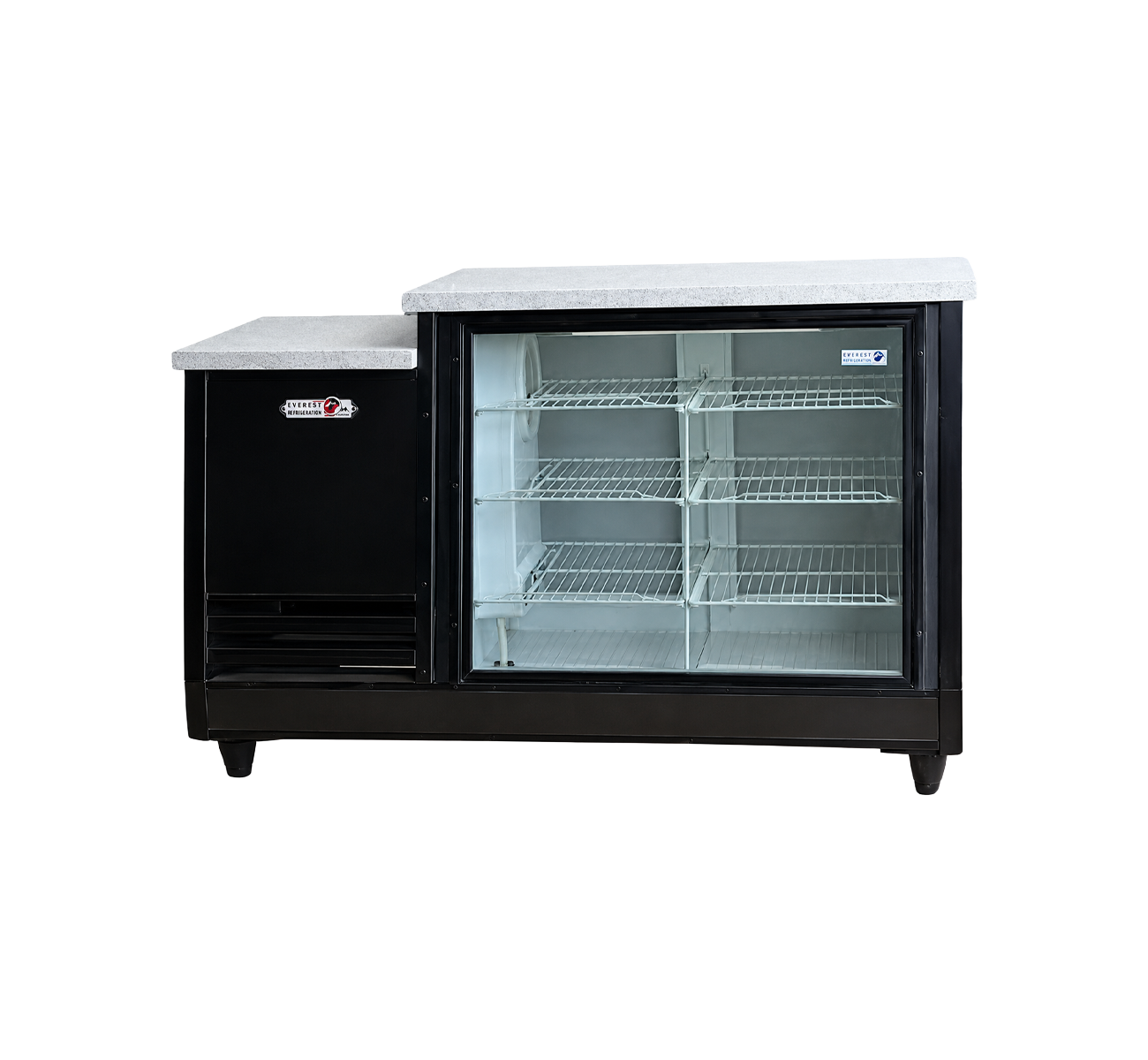 HELADERA MOSTRADOR VITRINA TAPA RECTA NEGRA AMIGA2000 NU.SE.LUJ