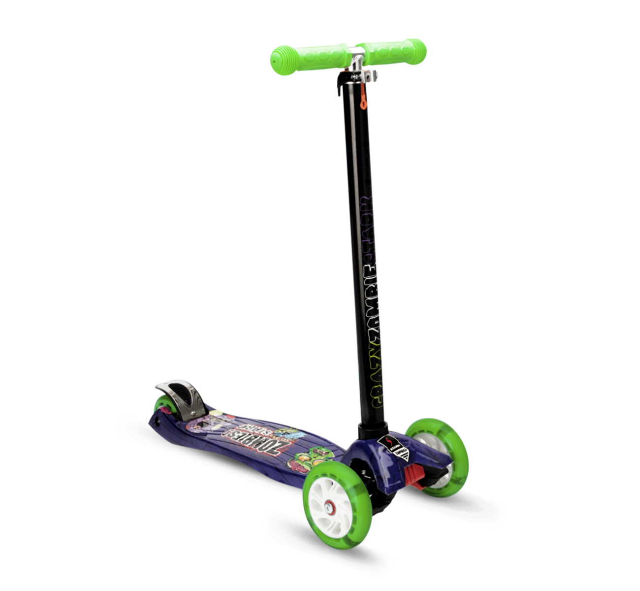 MONOPATIN SCOOTER 4 RUEDAS ZOOMBIES CON LUCES