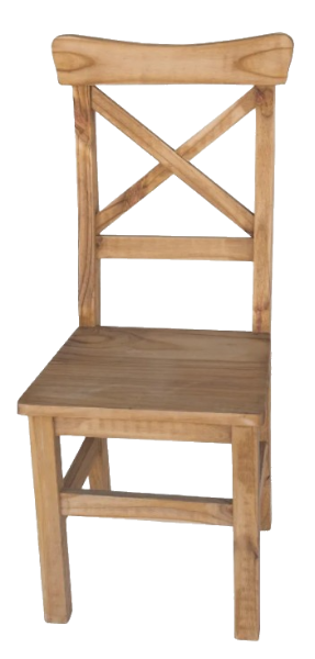 SILLA DE PINO RESPALDO X