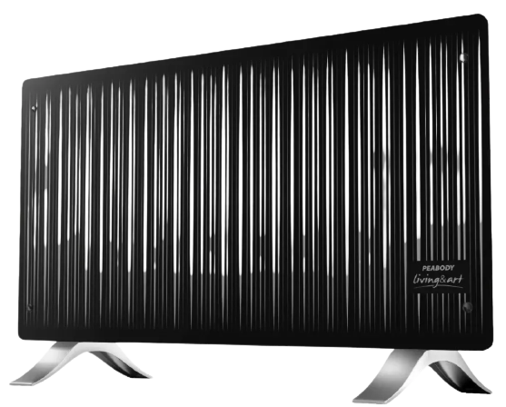 VITROCONVECTOR PLANO 2000W RAYADO NEGRO PE-VC20RN PEABODY