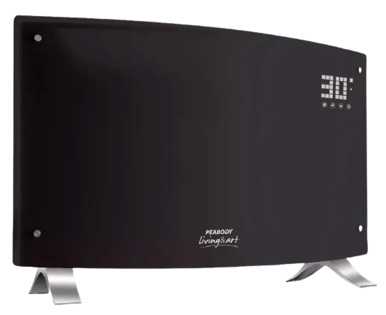 VITROCONVECTOR CURVO 2000W DIGITAL NEGRO PE-VQD20N PEABODY