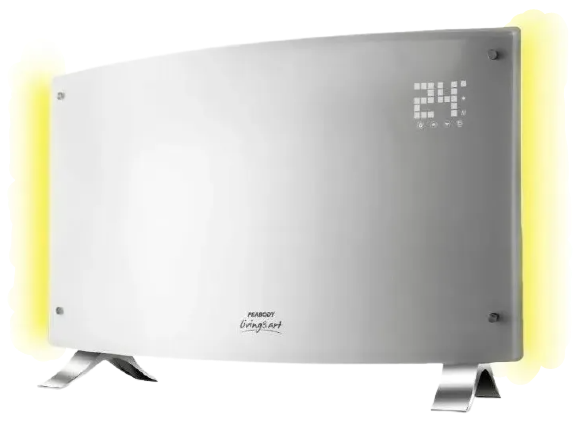 VITROCONVECTOR CURVO 2000W LED BLANCO PE-VQDL20B PEABODY