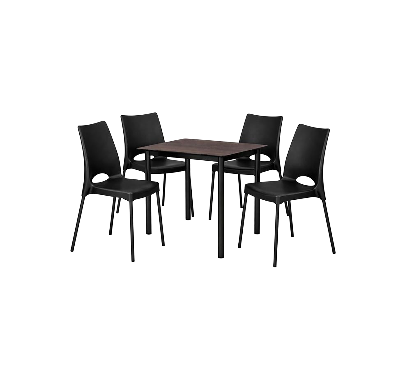 JUEGO DE COMEDOR BAR 0.70X0.70 + 4 SILLAS BAHIA AIMARETTI