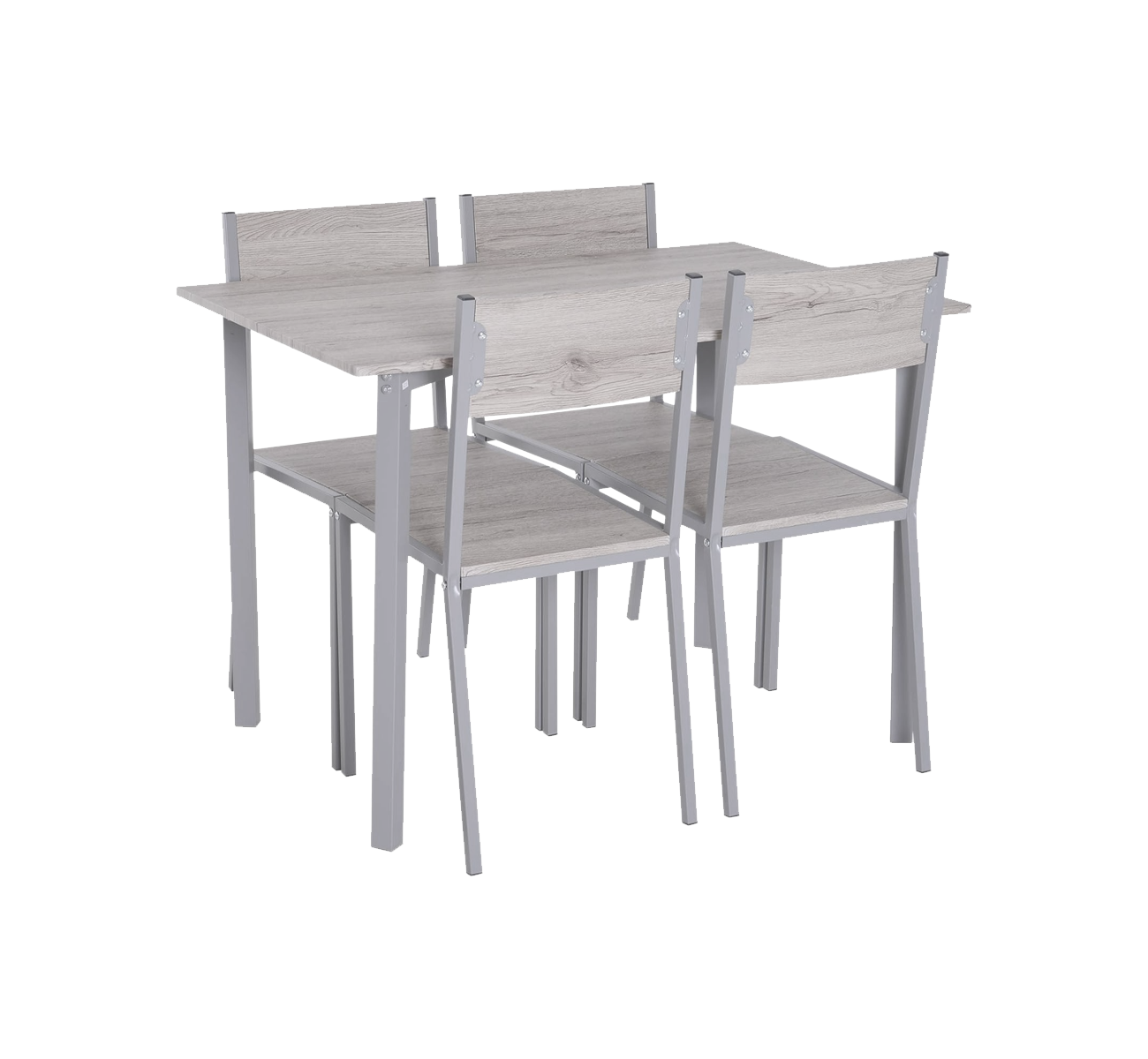 JUEGO DE COMEDOR NEVADA 1.20X0.80 + 4 SILLAS MELAMINA AIMARETTI