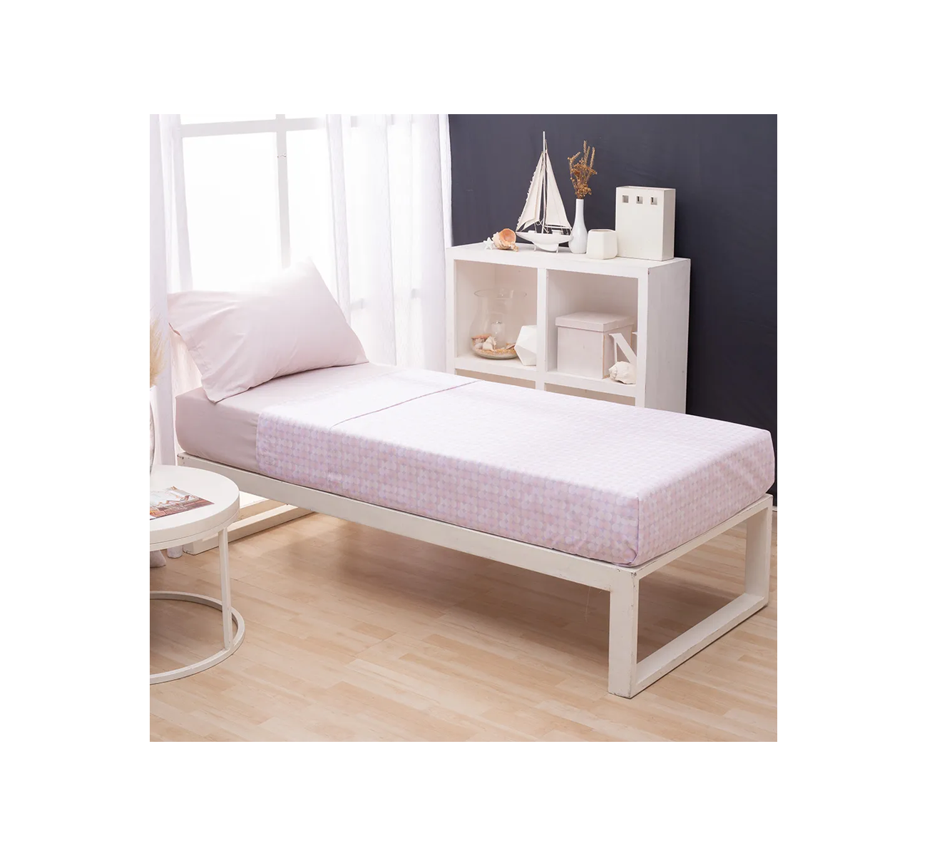 JUEGO SABANA 150 HILOS ESTAMPADA TWIN CARE CASABLANCA