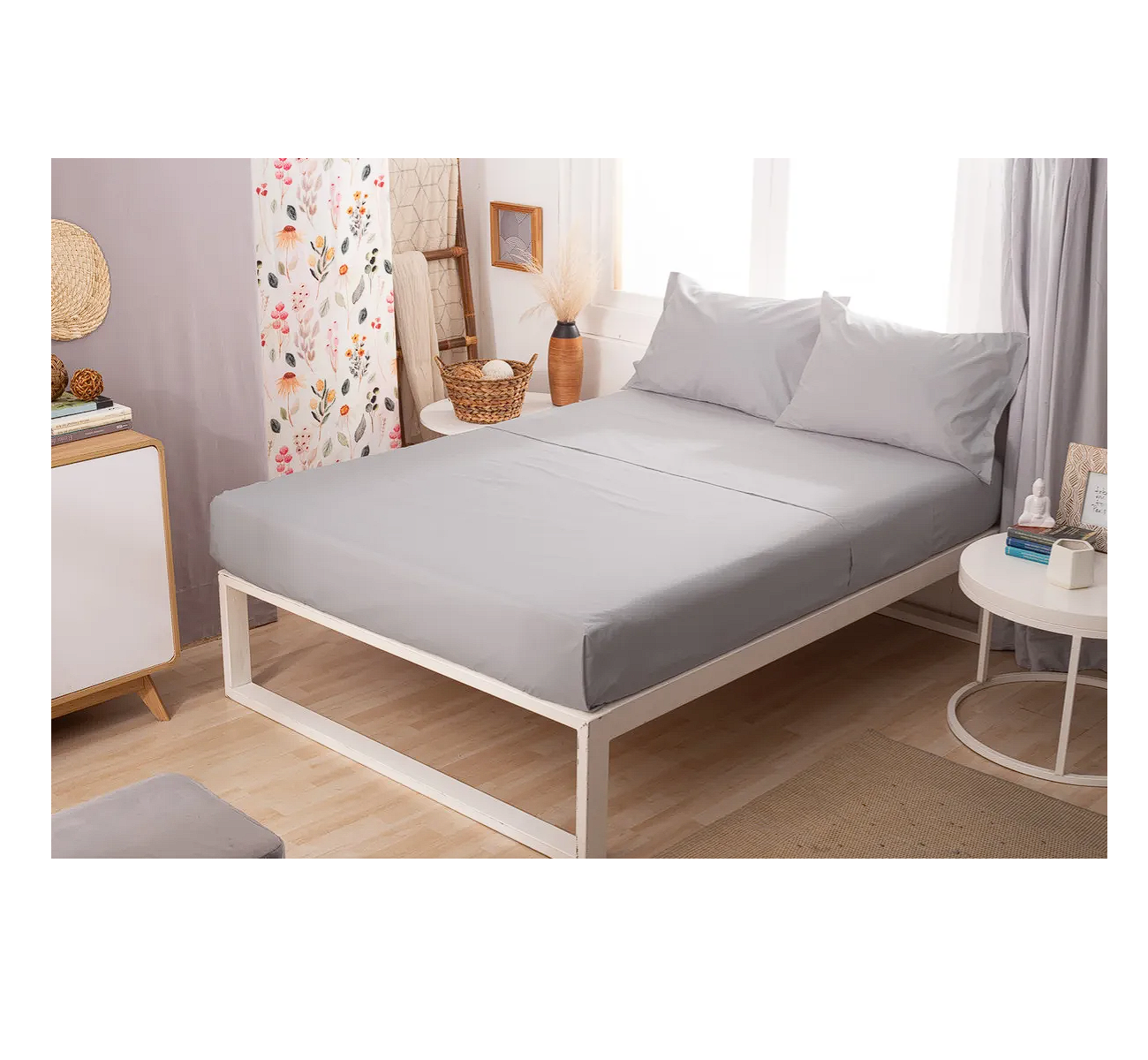 JUEGO SABANA PLATA PLUS FULL GRIS PLATA CASABLANCA