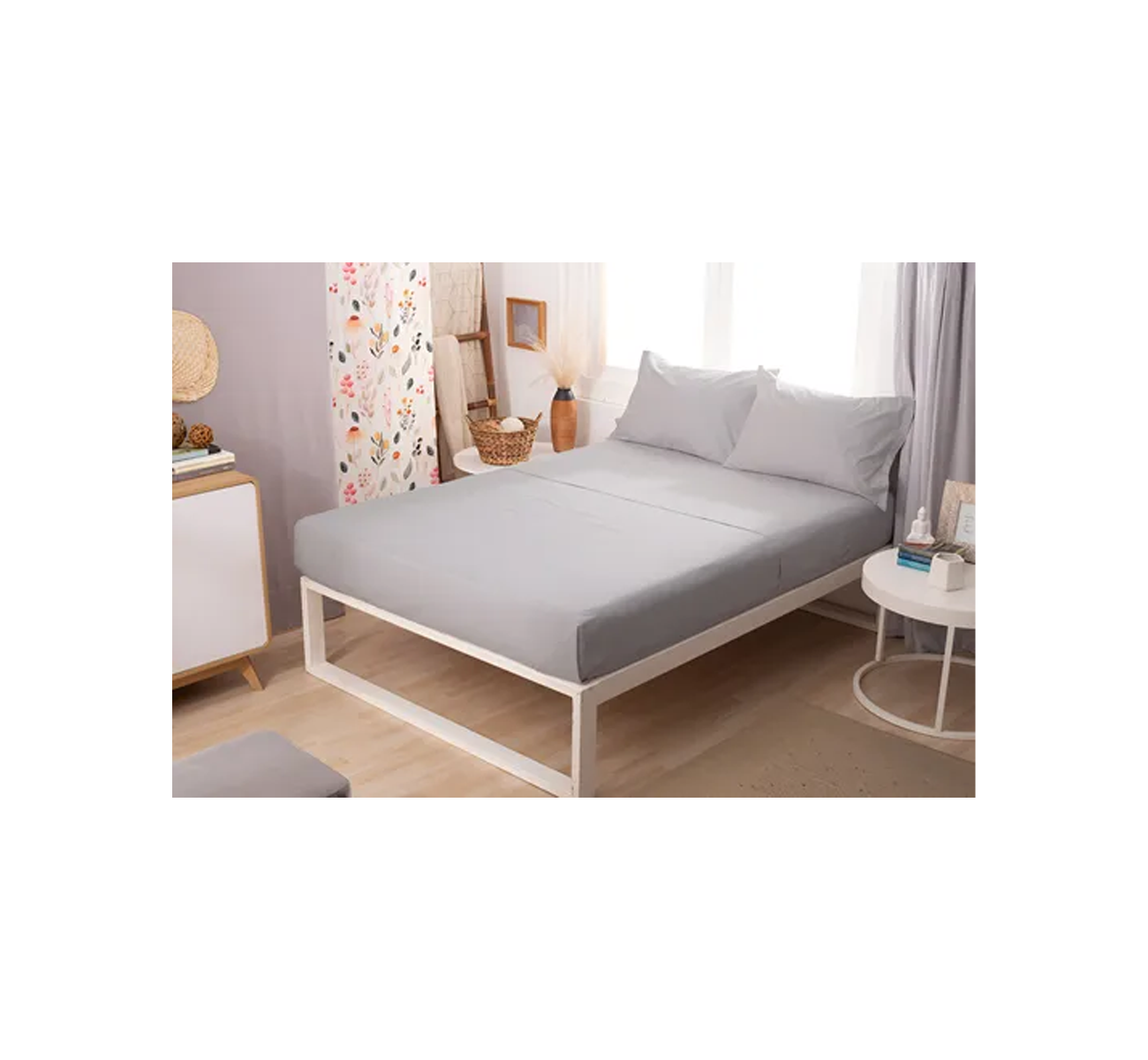 JUEGO SABANA PLATA PLUS QUEEN GRIS PERLA CASABLANCA