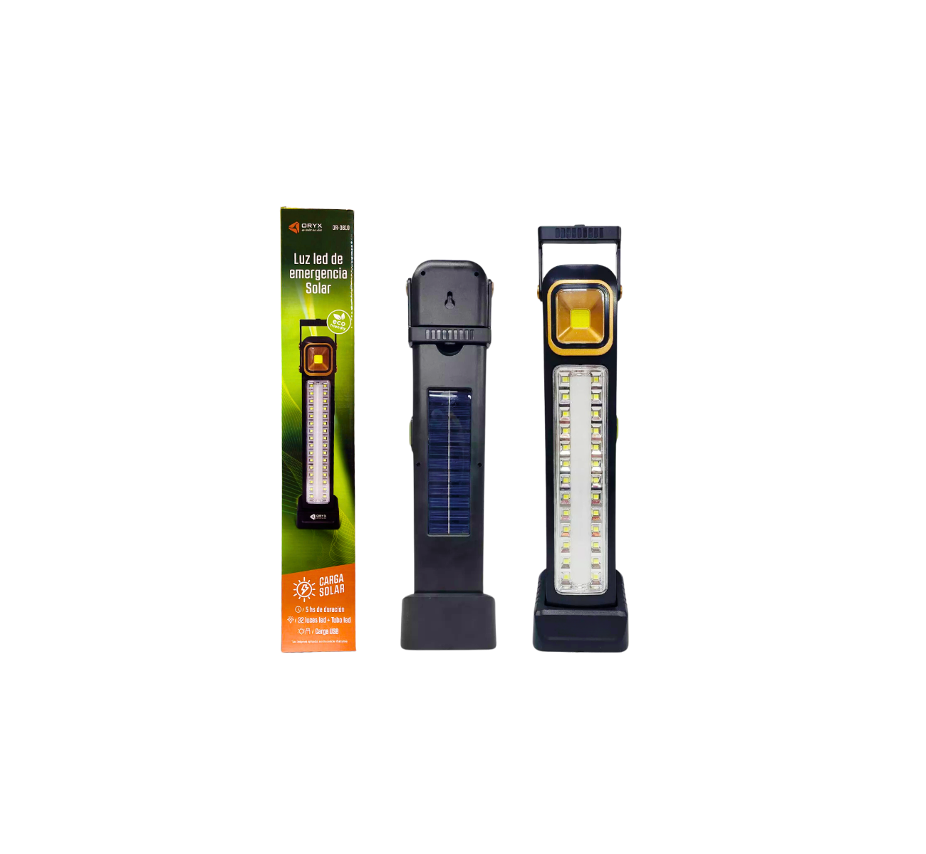 LUZ DE EMERGENCIA 48 LED CARGA SOLAR OR-0809 ORYX