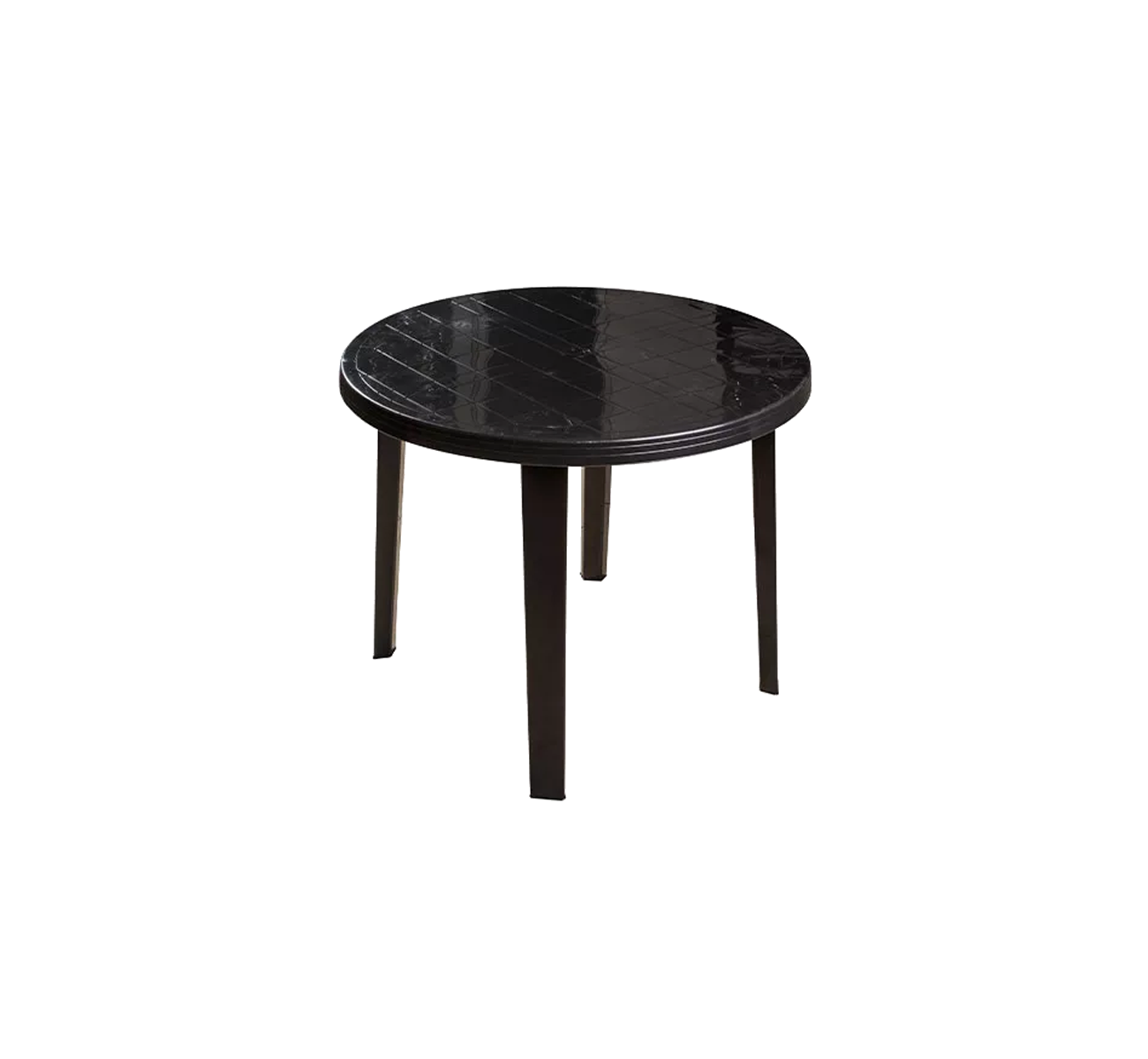 MESA PLASTICA REDONDA NEGRA 90CM VALENCIA WENCO