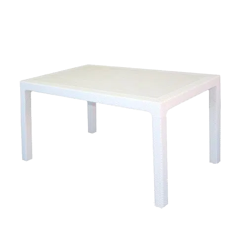 MESA RATAN RECTANGULAR 1.50X0.90 BLANCA 2010430 DESCANSAR