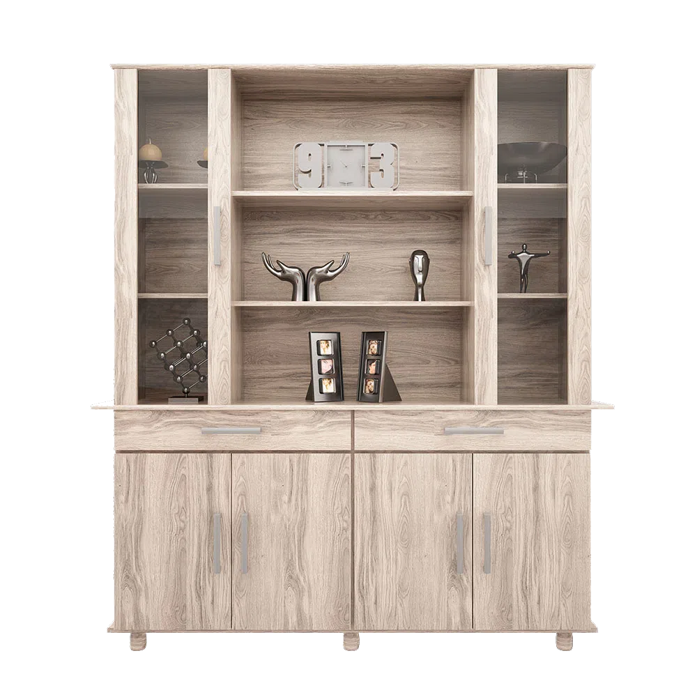 MODULAR 1.60 MTS 6 PUERTAS 2 CAJONES ABEDUL 226 ORLANDI