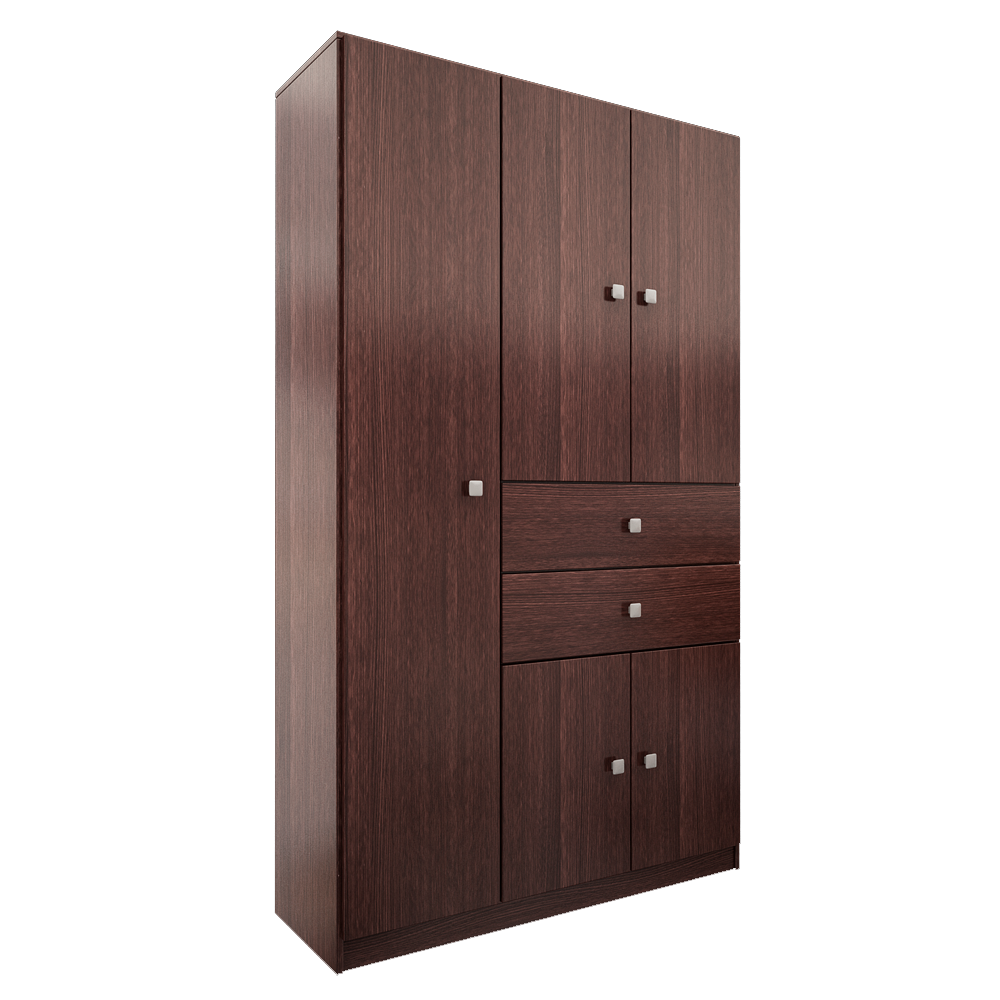 MODULO MULTIFUNCION WENGUE 5 PUERTAS 2 CAJONES 716 ORLANDI