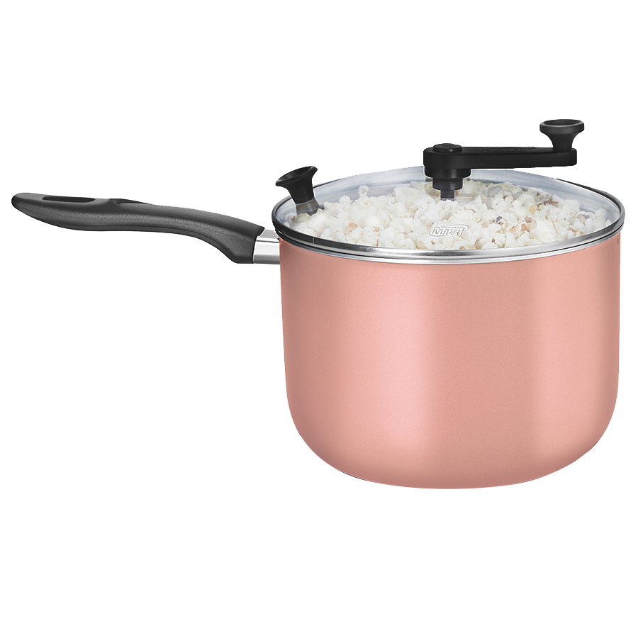 OLLA POCHOCLERA ROSA TAPA DE VIDRIO 22CM 17552 MTA