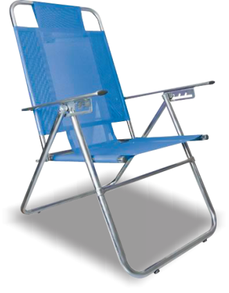 REPOSERA 5 POS. CAÑO ALUMINIO 1" LONA COVERSOL