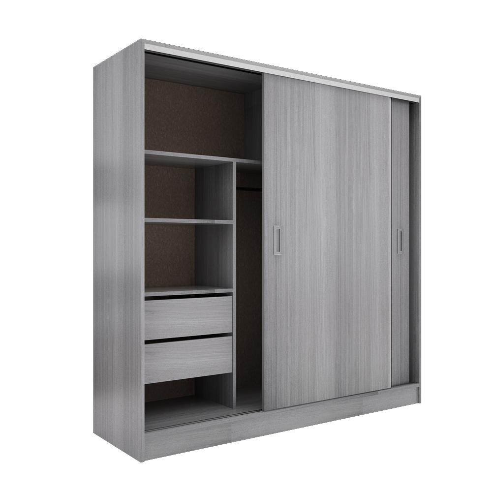 PLACARD 2 PUERTAS CORREDIZAS LINEA SUAVE 1,80 M JACARANDA 3152 ORLANDI